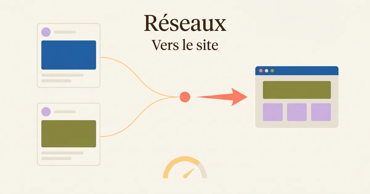 Réseaux sociaux d'un élevage canin reliés au site et au diagnostic